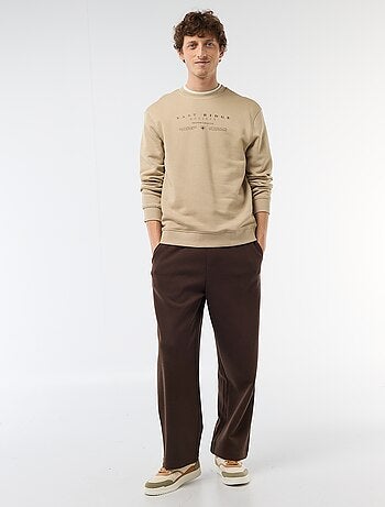 Sweatshirt de Moletom Leve com Estampa Frente e Verso