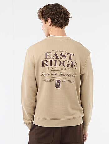 Sweatshirt de Moletom Leve com Estampa Frente e Verso