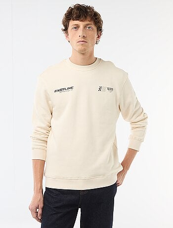 Sweatshirt de Moletom Leve com Estampa Frente e Verso