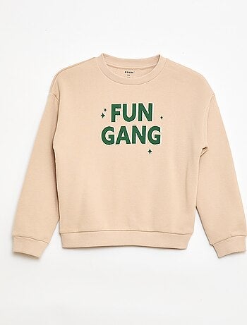 Sweatshirt de moletom leve com estampado