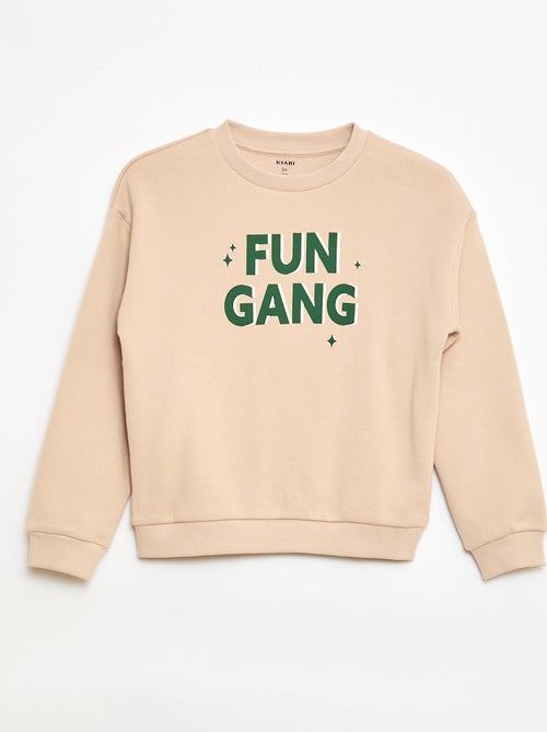 Sweatshirt de moletom leve com estampado - Kiabi