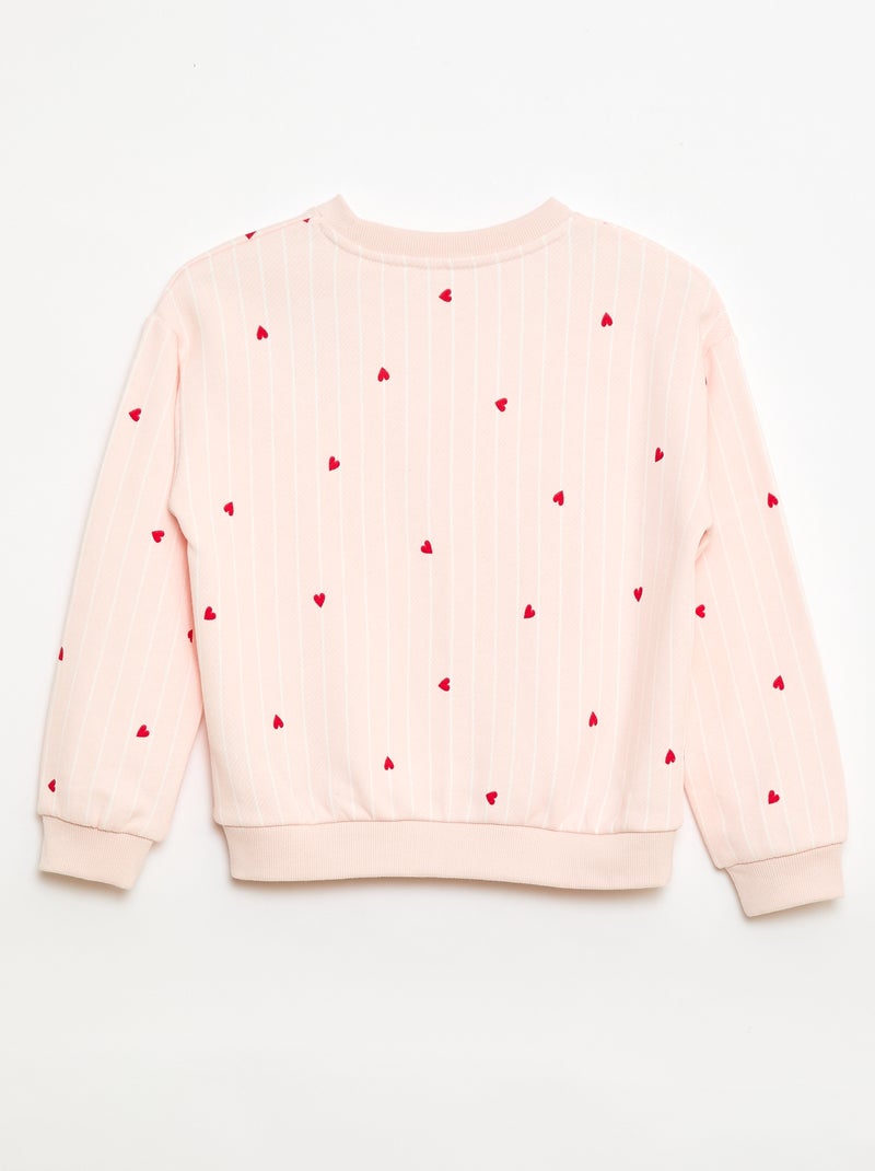 Sweatshirt de moletom leve com estampado Rosa - Kiabi