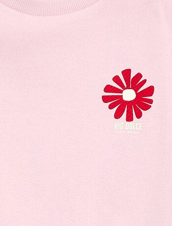 Sweatshirt de moletom leve com estampado