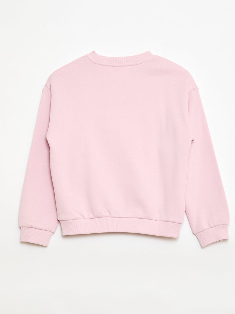 Sweatshirt de moletom leve com estampado Rosa - Kiabi