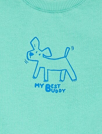 Sweatshirt em moletom leve estampado