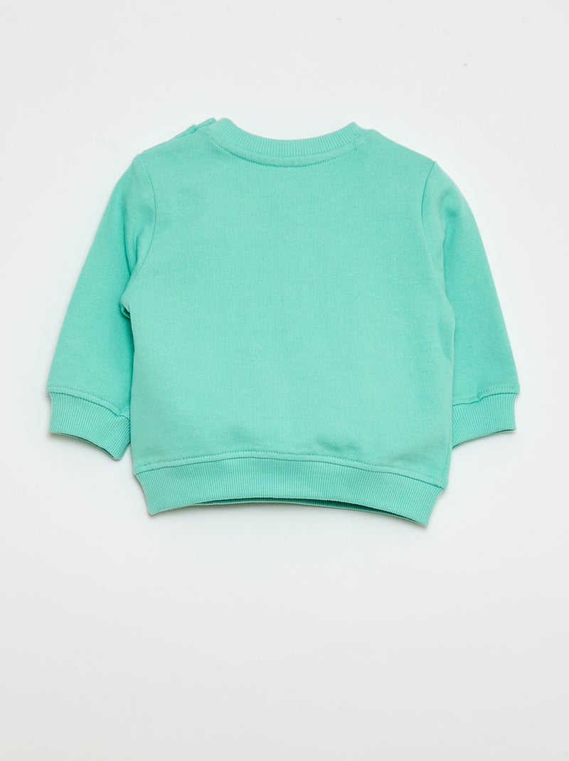 Sweatshirt de moletom leve estampado Verde - Kiabi