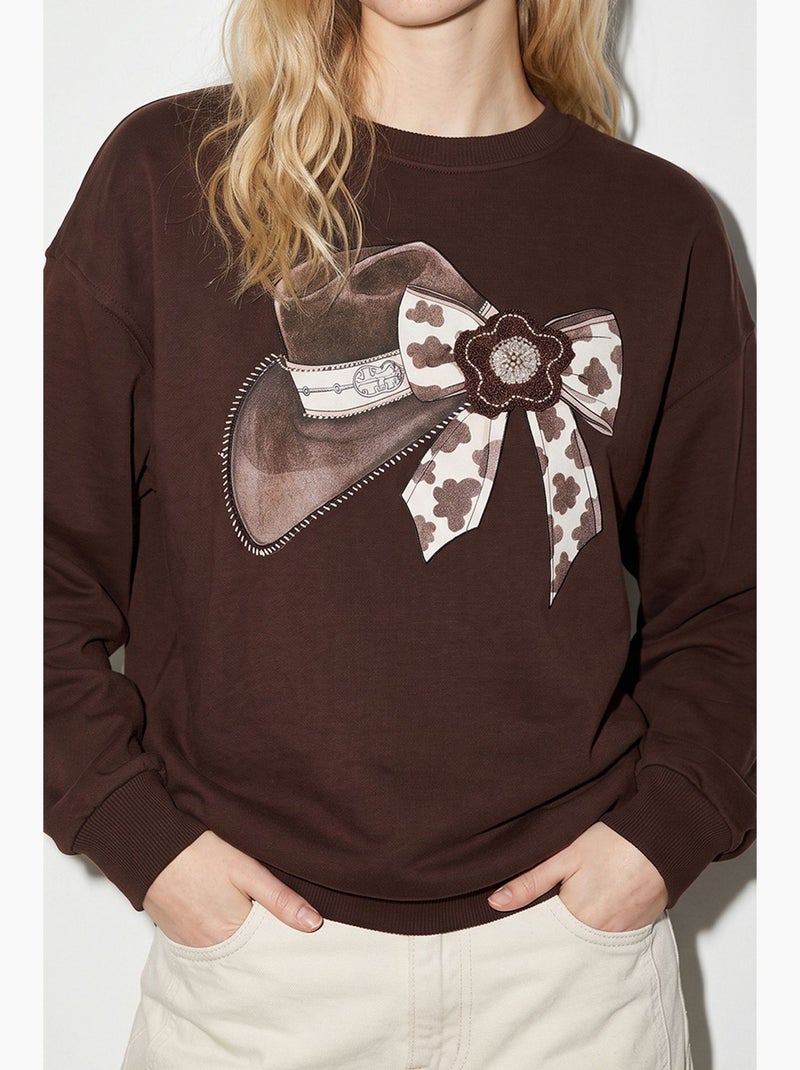 Sweatshirt de mulher lucci Castanho-chocolate - Kiabi