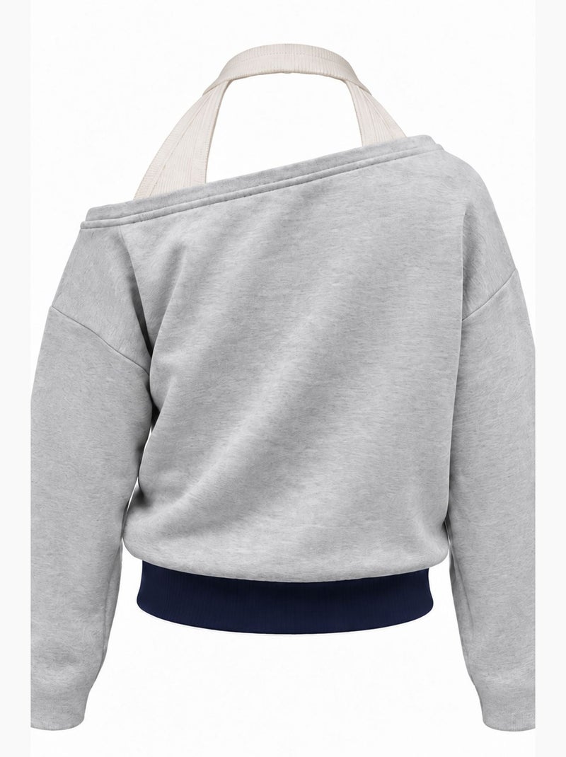 Sweatshirt de mulher mixray Cinza claro - Kiabi
