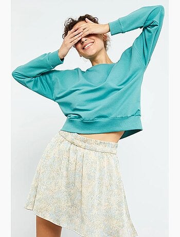 Sweatshirt de mulher relaxed com decote redondo tommy