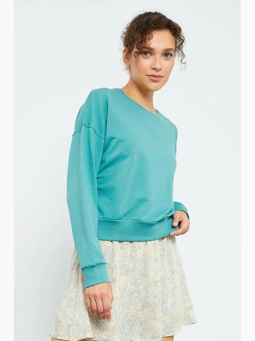 Sweatshirt de mulher relaxed com decote redondo tommy - Kiabi Sweatshirt de mulher relaxed com decote redondo tommy - Kiabi