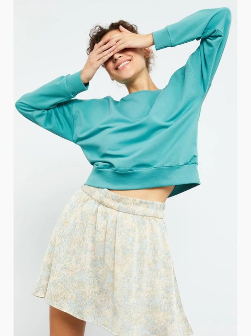 Sweatshirt de mulher relaxed com decote redondo tommy - Kiabi Sweatshirt de mulher relaxed com decote redondo tommy - Kiabi