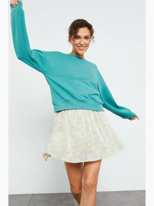Sweatshirt de mulher relaxed com decote redondo tommy - Kiabi Sweatshirt de mulher relaxed com decote redondo tommy - Kiabi