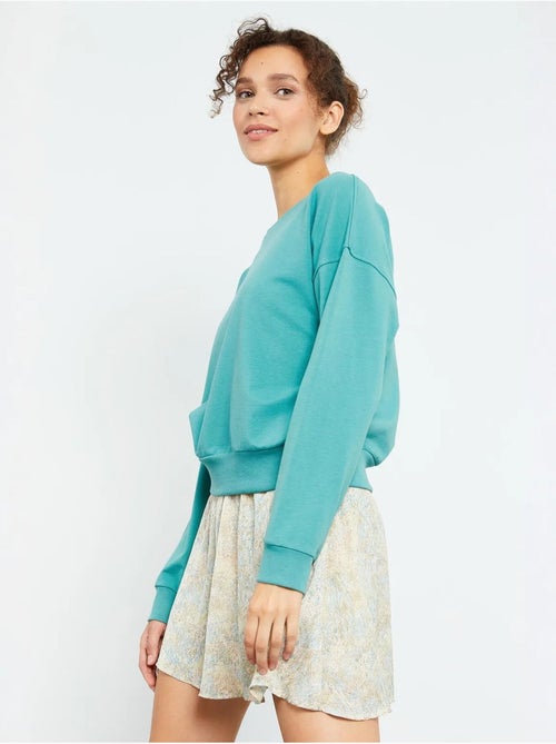 Sweatshirt de mulher relaxed com decote redondo tommy - Kiabi Sweatshirt de mulher relaxed com decote redondo tommy - Kiabi