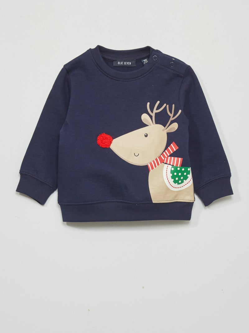 Sweatshirt de Natal AZUL - Kiabi