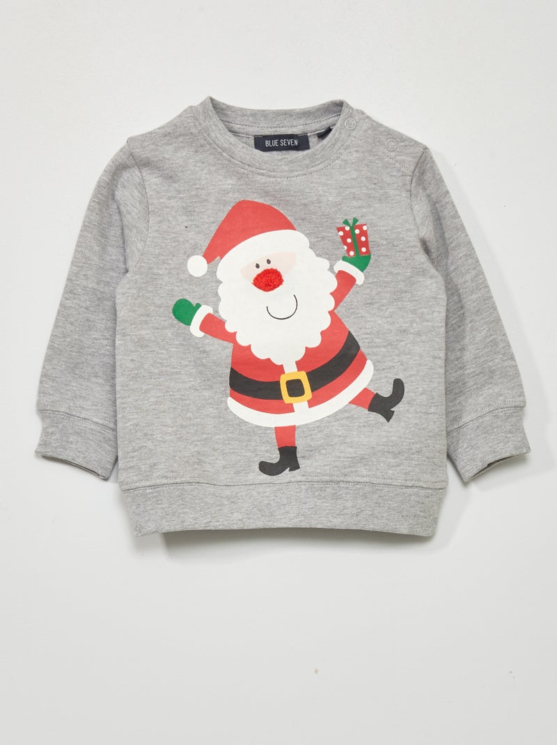 Sweatshirt de Natal CINZA - Kiabi