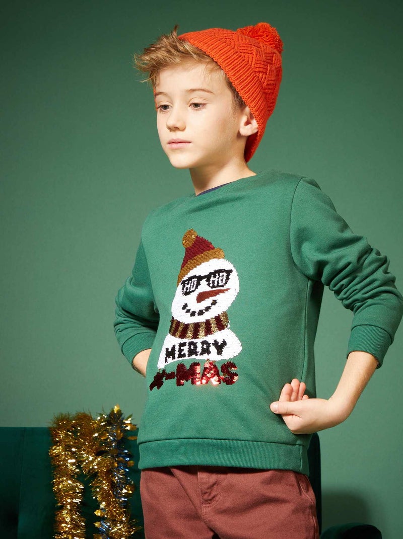 Sweatshirt de Natal com estampado Verde - Kiabi
