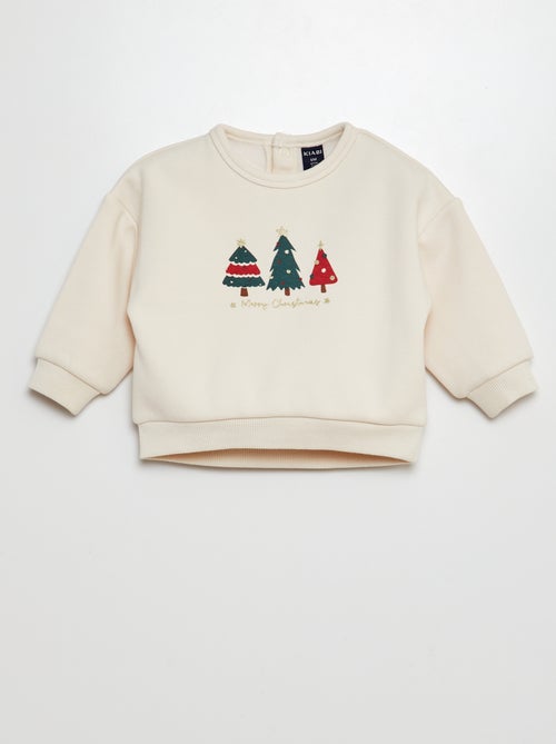 Sweatshirt de Natal em veludo - Kiabi