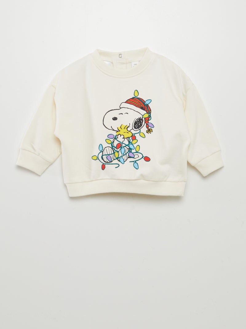 Sweatshirt de Natal 'Snoopy' BRANCO - Kiabi