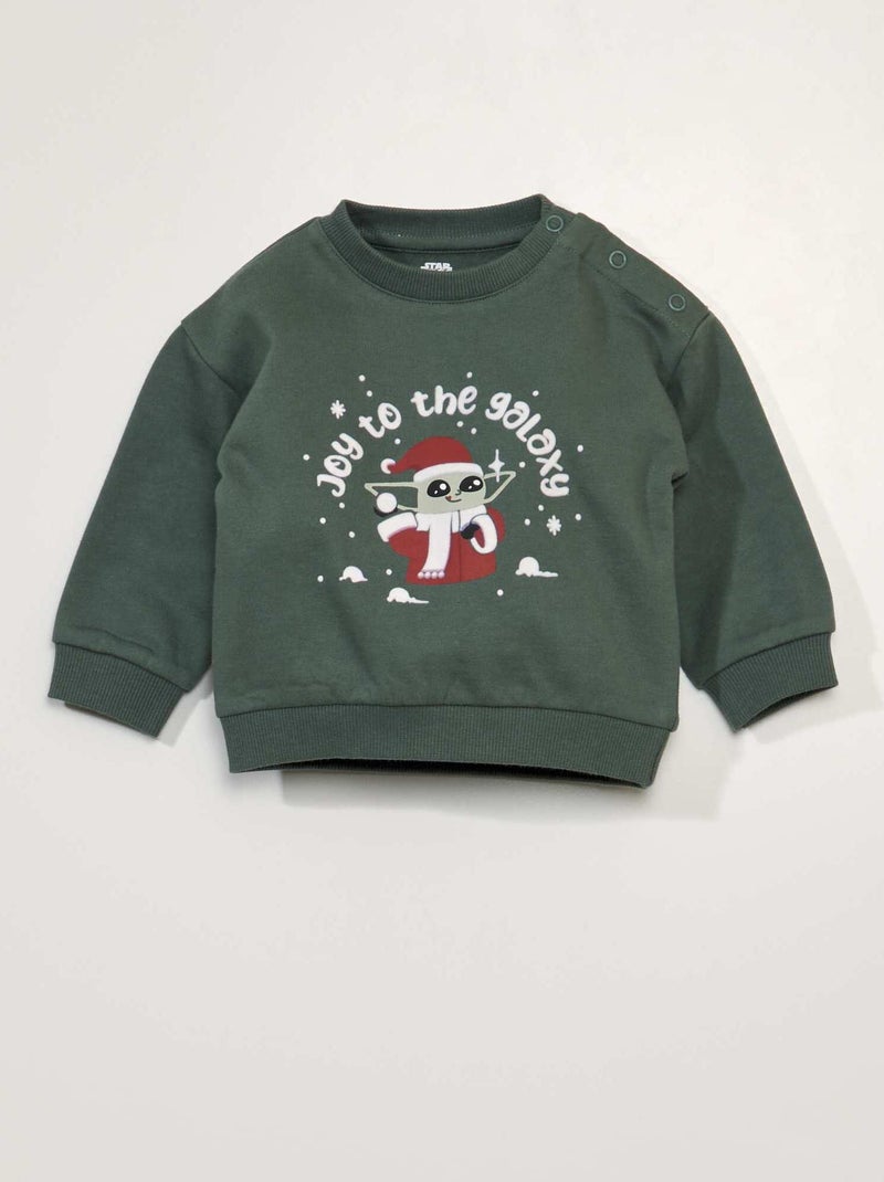 Sweatshirt de Natal 'Star Wars' de algodão VERDE - Kiabi