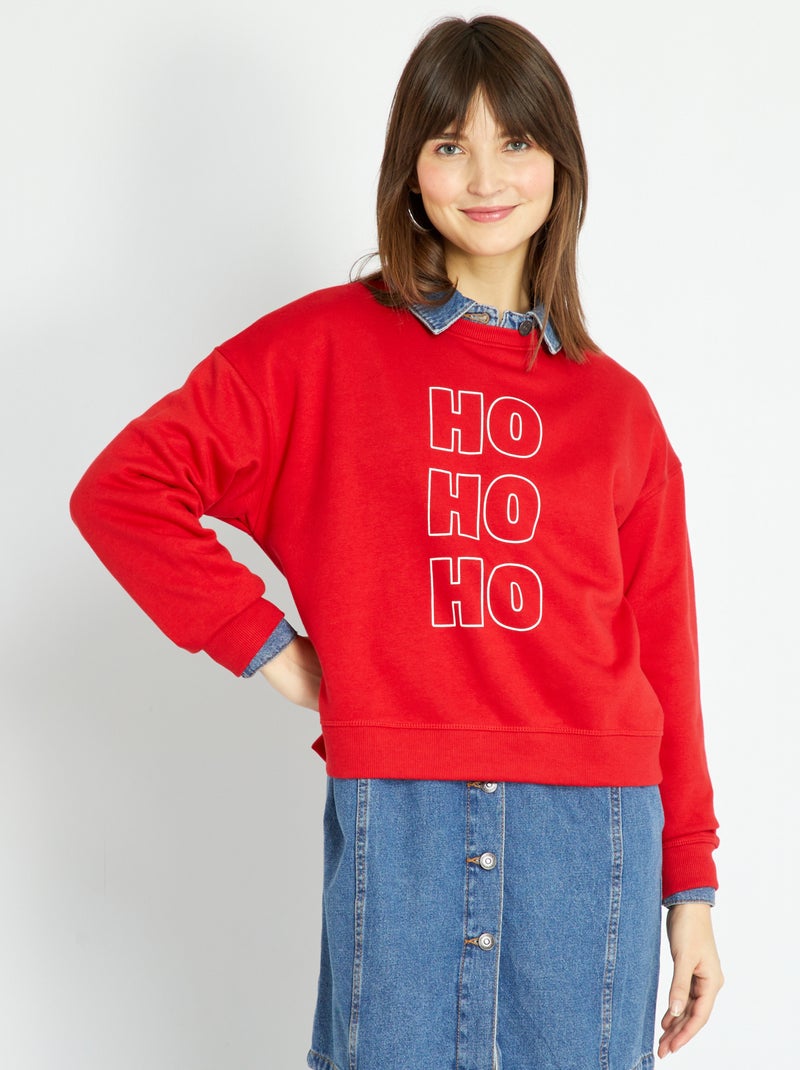 Sweatshirt de Natal VERMELHO - Kiabi