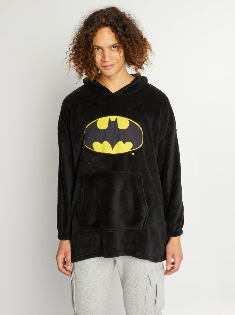 Sweatshirt de noite em malha polar 'Batman' Preto/ Amarelo - Kiabi
