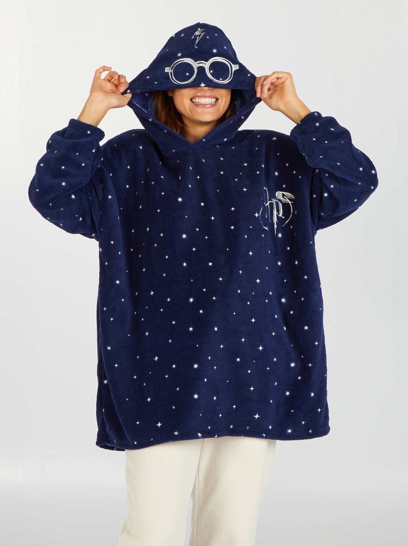 Sweatshirt de noite em malha polar 'Harry Potter' Azul Marinho - Kiabi