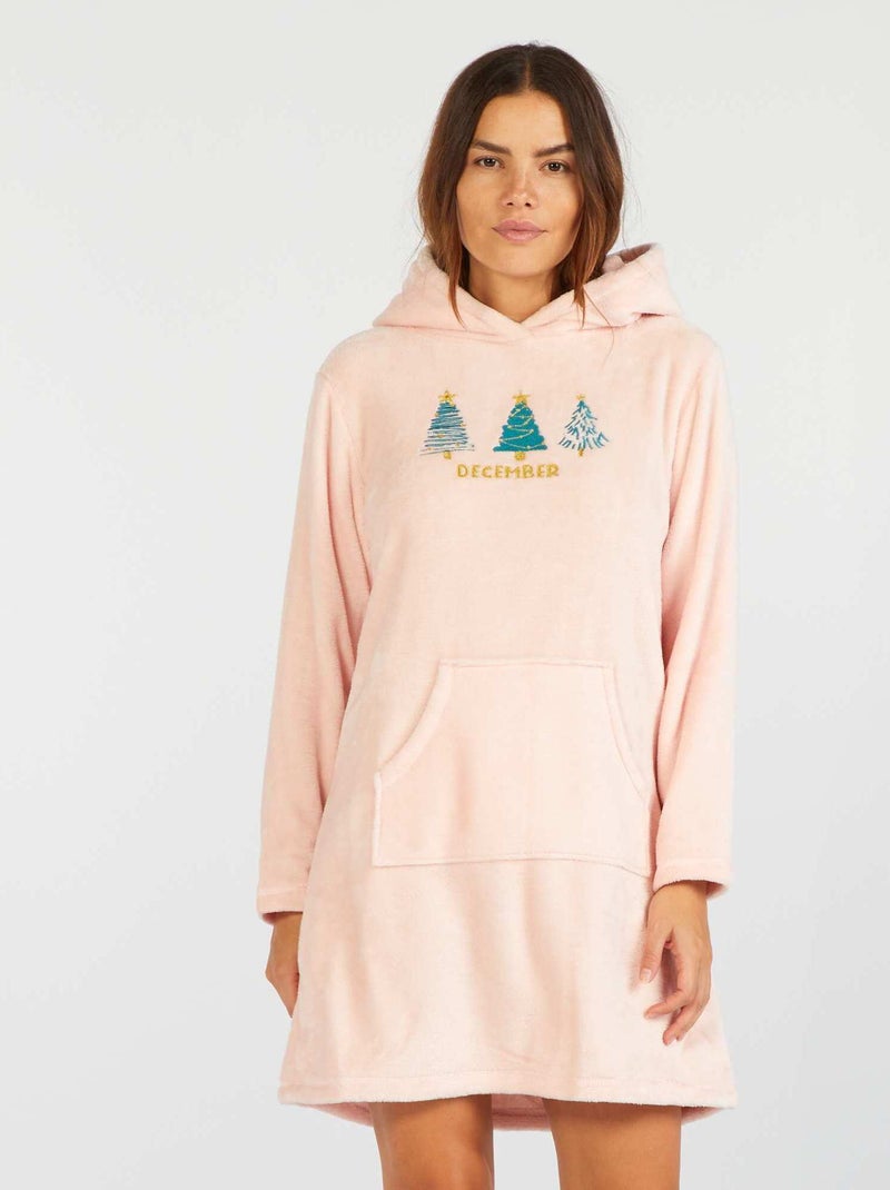 Sweatshirt de noite em malha polar ROSA - Kiabi