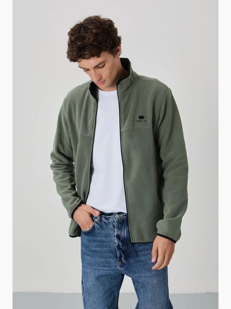 Sweatshirt de pelúcia com fecho de correr frontal para homem tommy Azul-lago - Kiabi