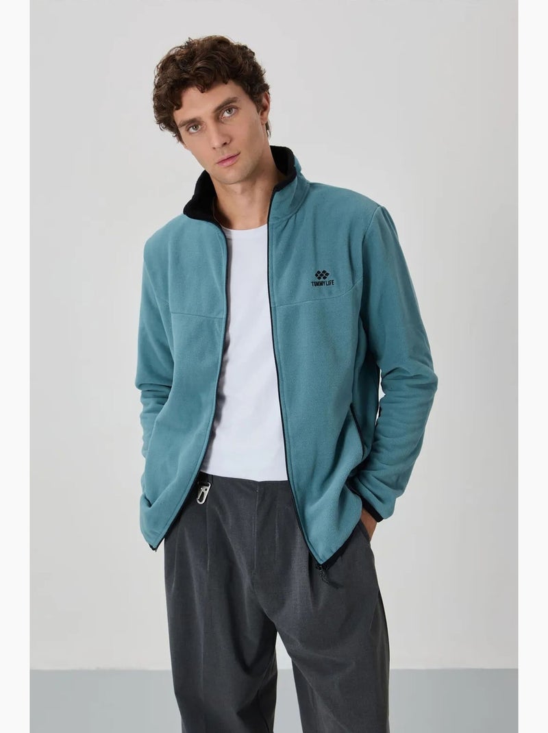Sweatshirt de pelúcia com fecho de correr frontal para homem tommy Azul-marinho - Kiabi