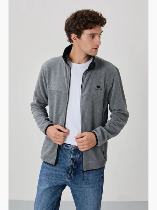 Sweatshirt de pelúcia com fecho de correr frontal para homem tommy - Kiabi Sweatshirt de pelúcia com fecho de correr frontal para homem tommy - Kiabi