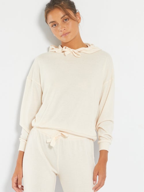 Sweatshirt de +pijama em malha matizada suave - Kiabi