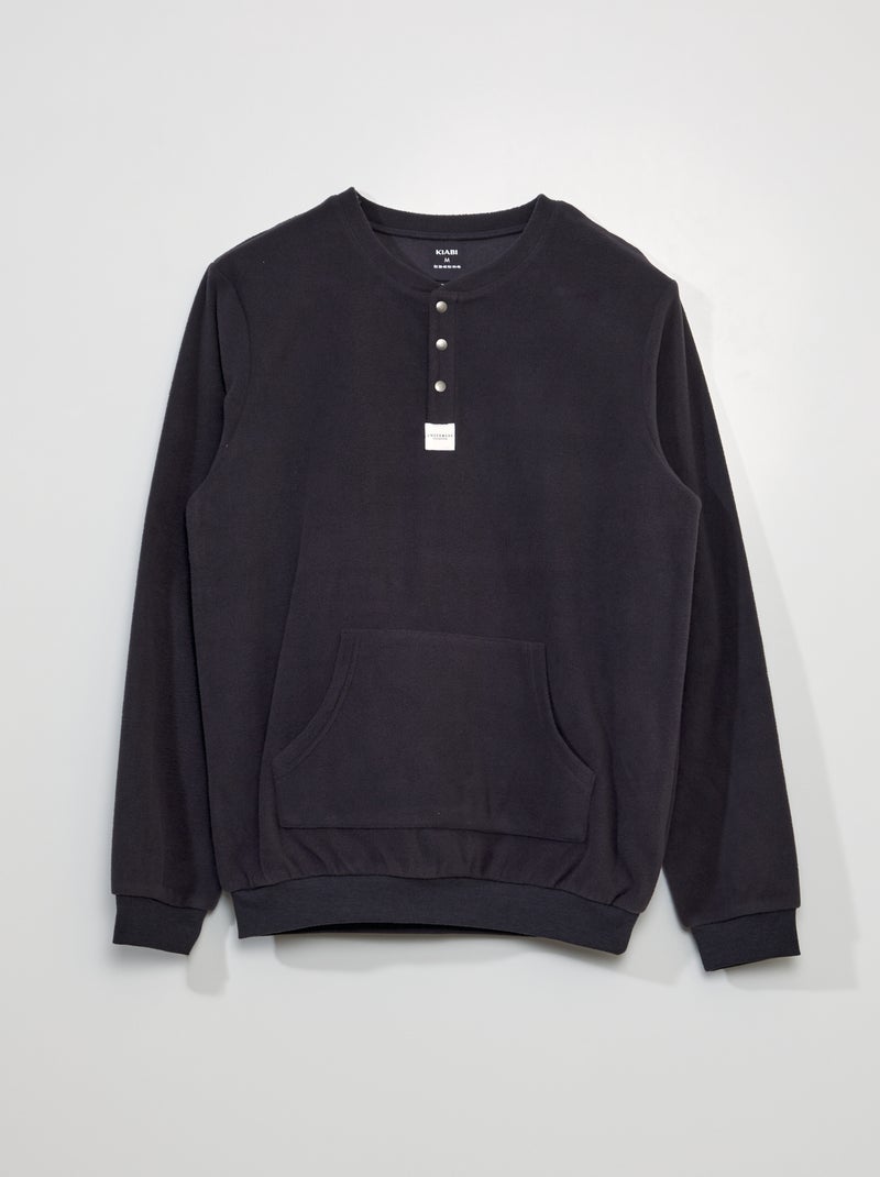 Sweatshirt de pijama polar PRETO - Kiabi