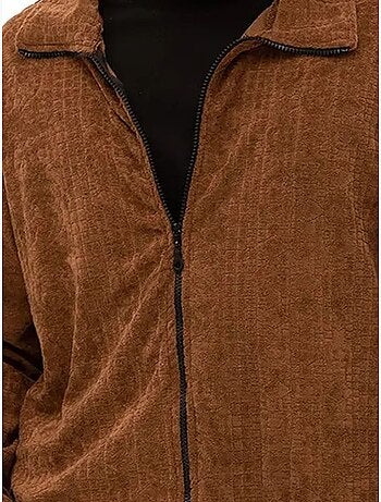 Sweatshirt de veludo com fecho à frente para homem giesto