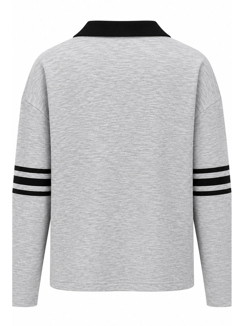 Sweatshirt de vestir sem fecho mixray Cinza claro - Kiabi