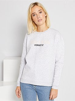 Sweatshirt 'desconfinamento' de conceção ecológica - Kiabi