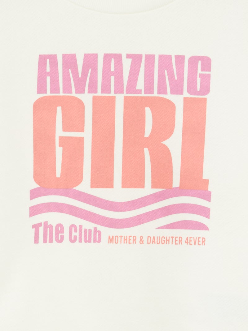 Sweatshirt 'Dia da Mãe' BRANCO - Kiabi