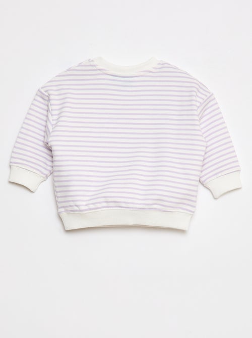 Sweatshirt 'Disney' com abertura com molas de pressão no ombro - Kiabi