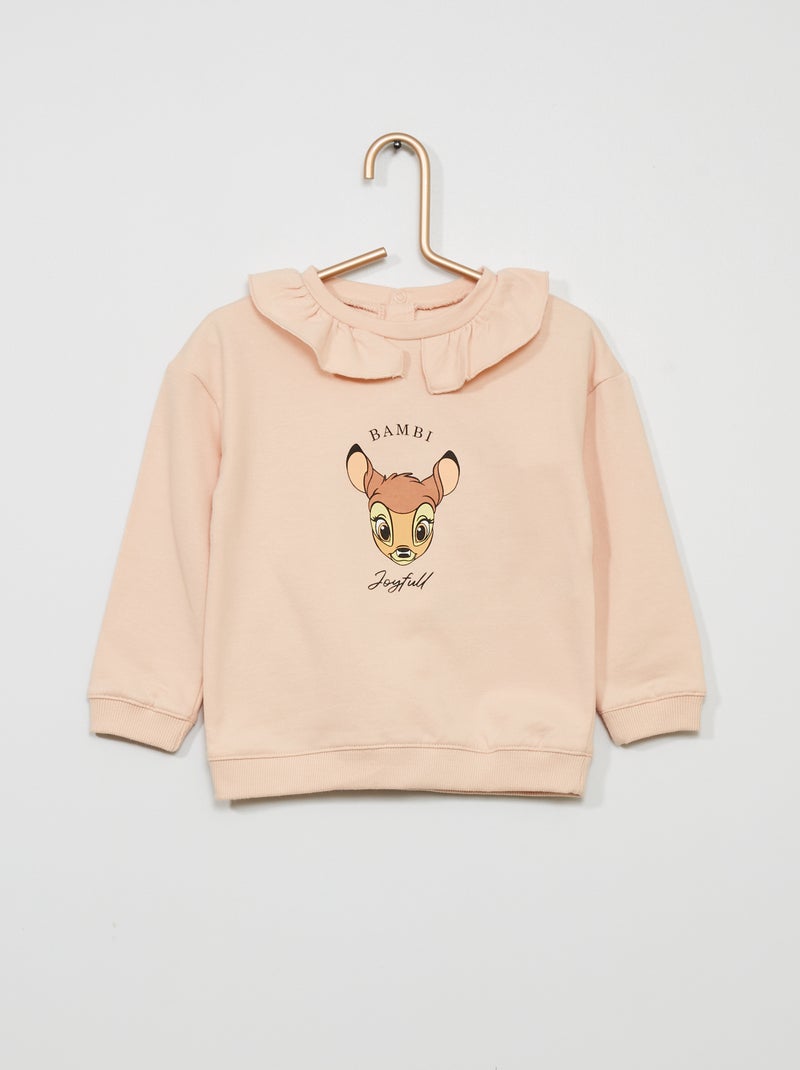 Sweatshirt 'Disney' com gola claudine ROSA - Kiabi