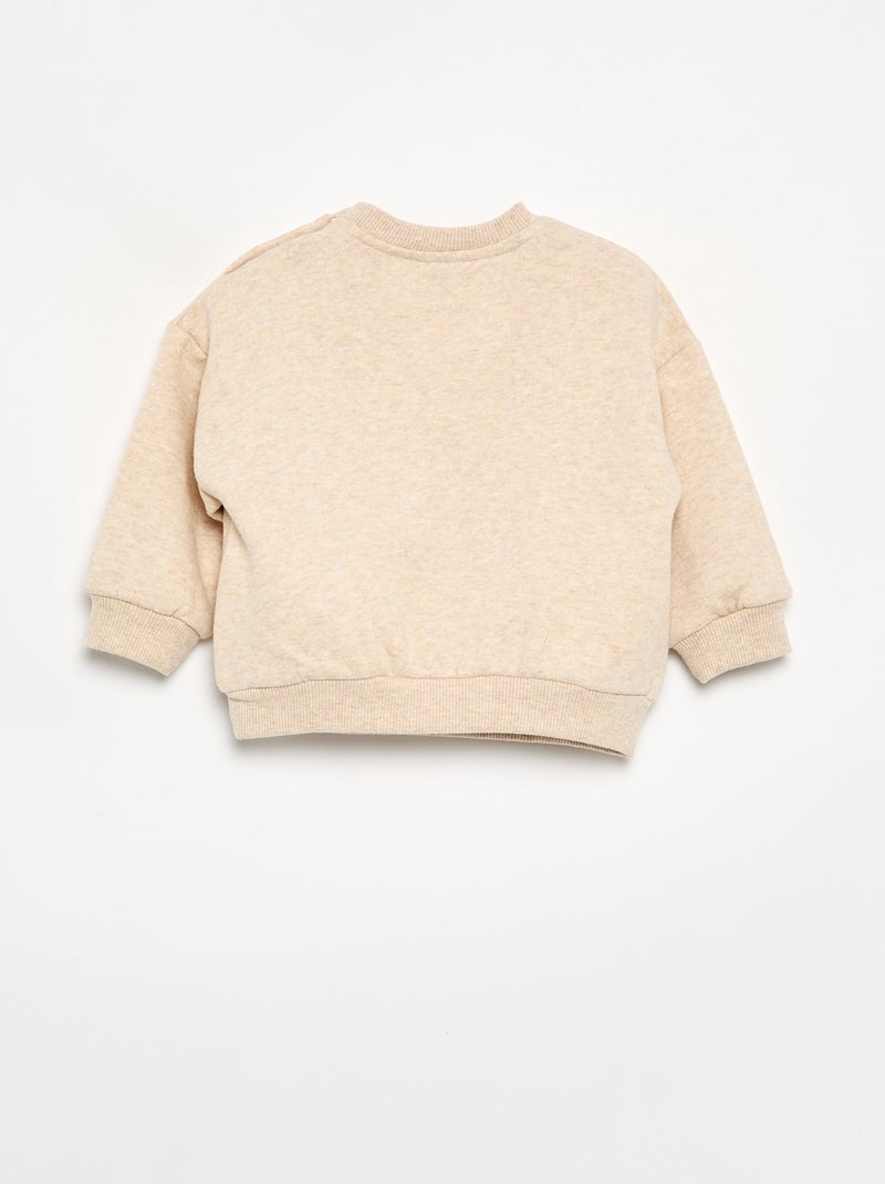Sweatshirt 'Disney' de manga comprida Bege - Kiabi