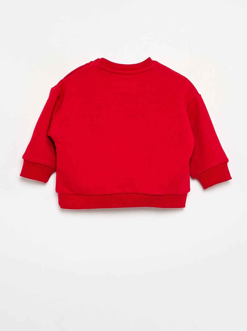 Sweatshirt 'Disney' de manga comprida Vermelho - Kiabi