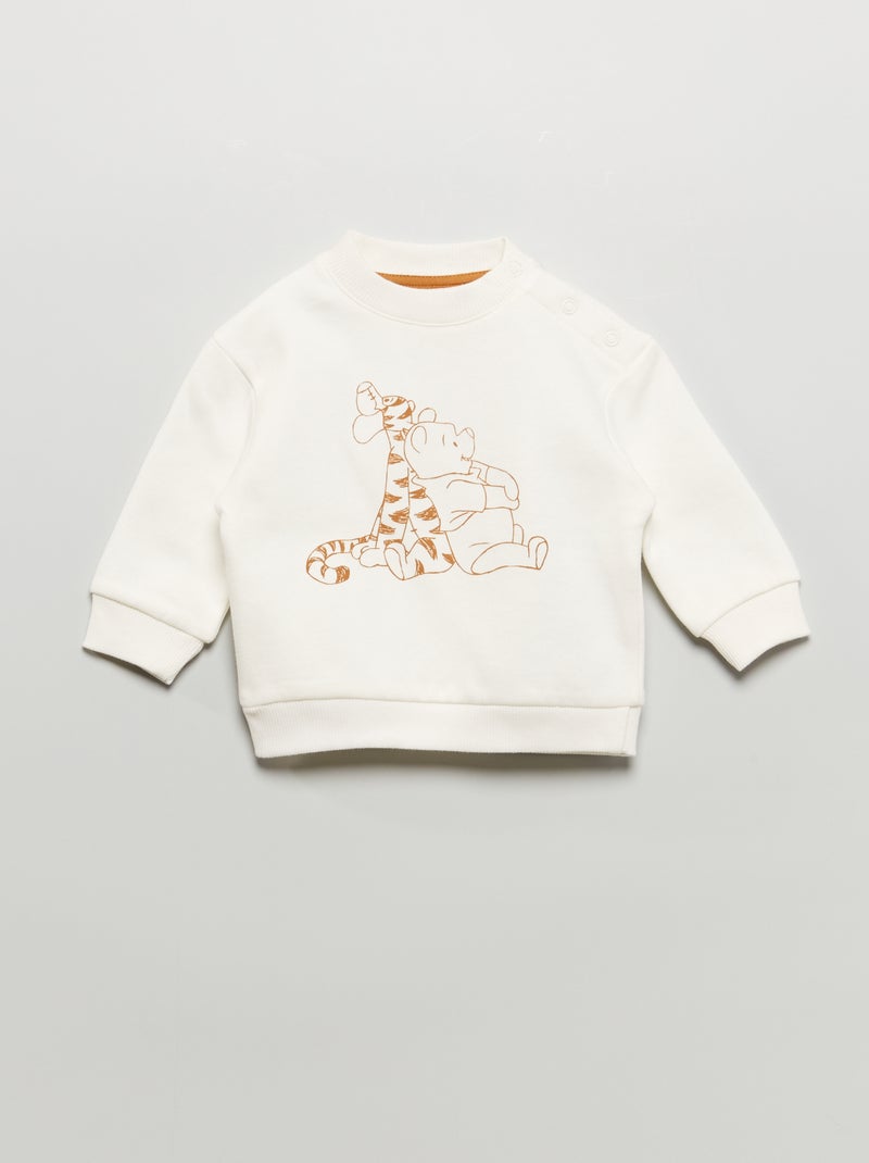 Sweatshirt 'Disney' em moletão BRANCO - Kiabi