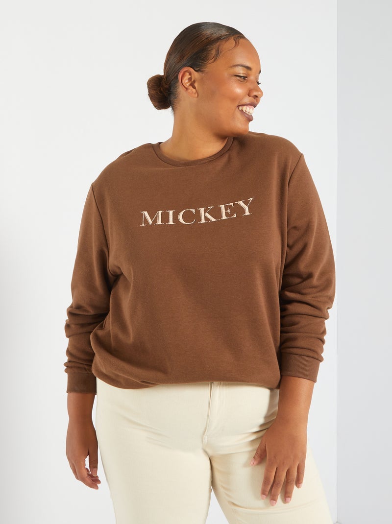 Sweatshirt 'Disney' em moletão CASTANHO - Kiabi