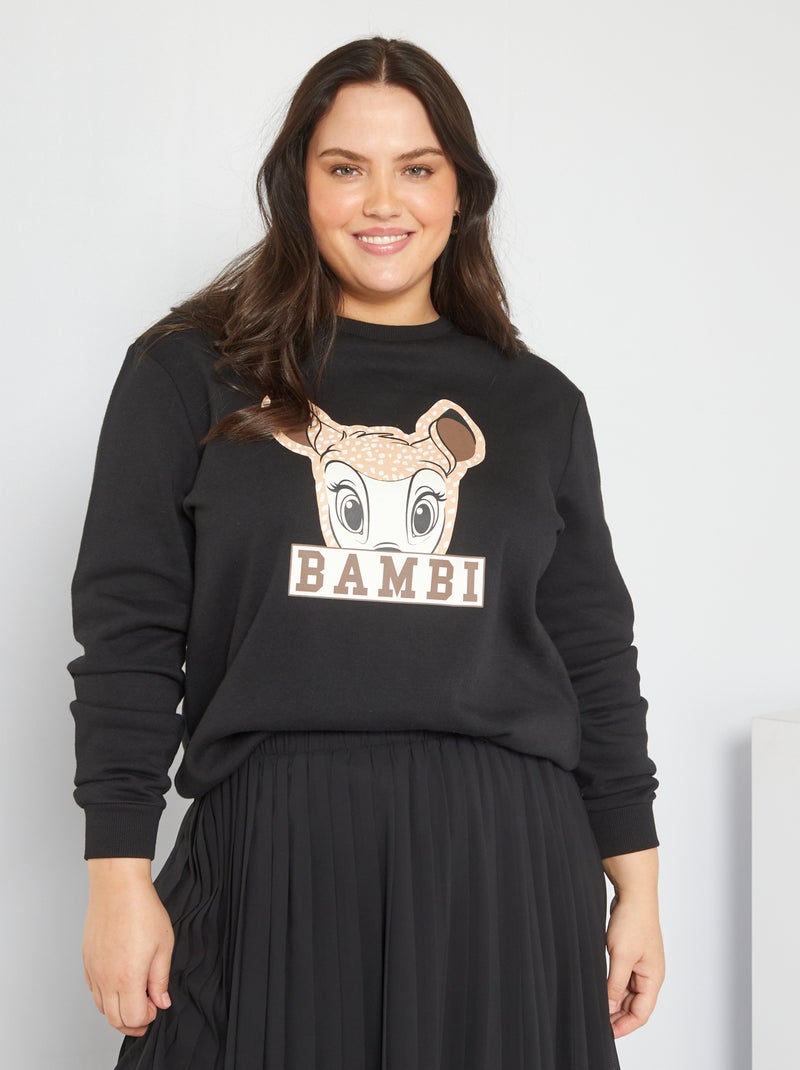 Sweatshirt 'Disney' em moletão PRETO - Kiabi