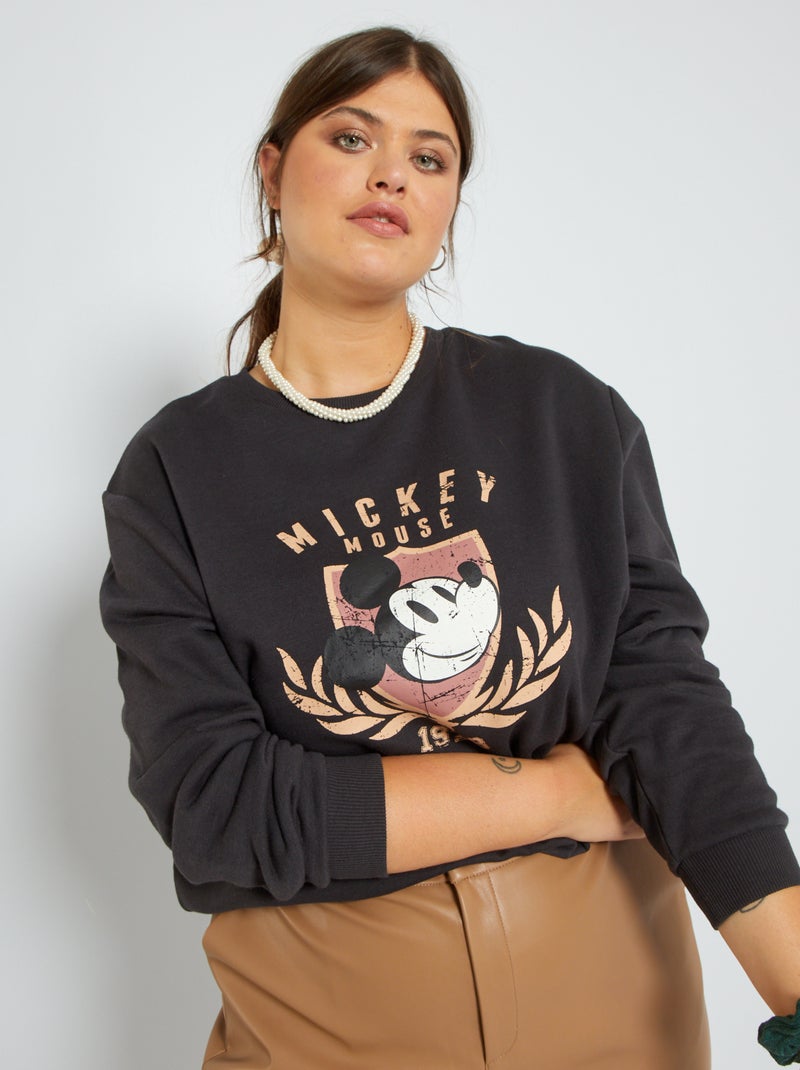 Sweatshirt 'Disney' em moletão PRETO - Kiabi