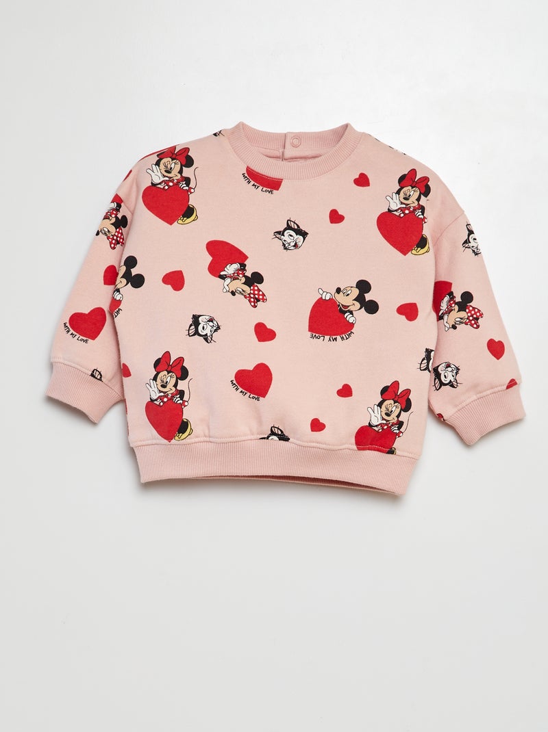 Sweatshirt 'Disney' em moletão ROSA - Kiabi
