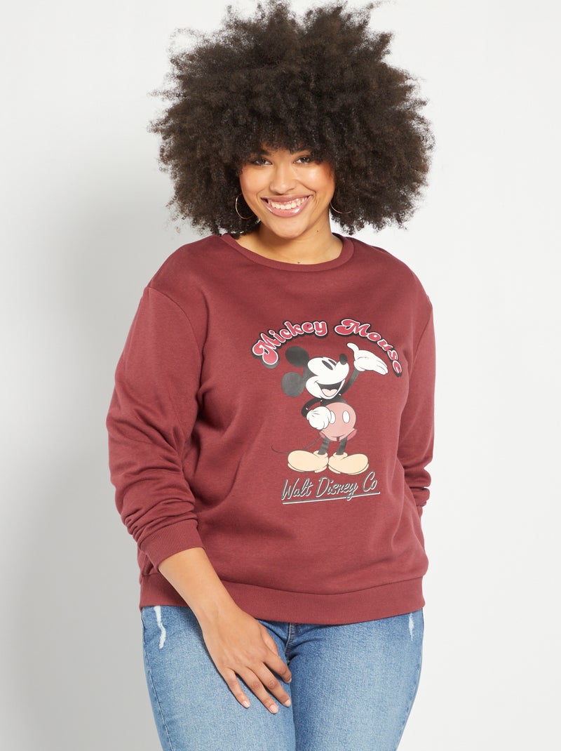Sweatshirt 'Disney' em moletão ROXO - Kiabi