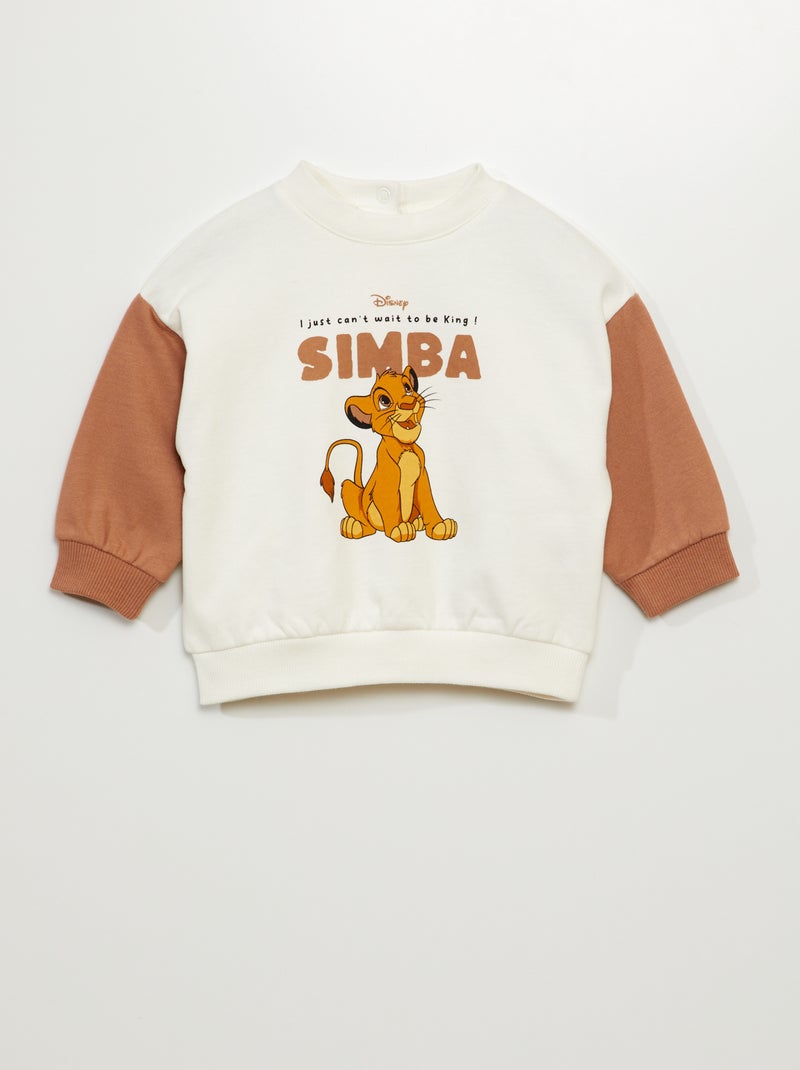 Sweatshirt 'Disney' gola redonda BEGE - Kiabi