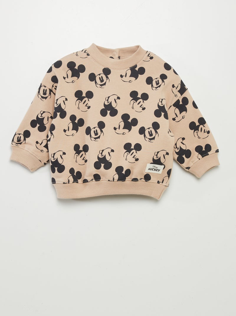 Sweatshirt 'Disney' 'Mickey' de gola redonda BEGE - Kiabi