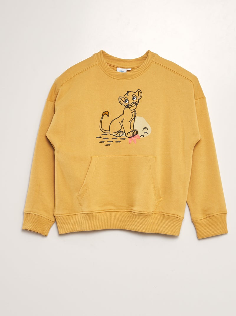 Sweatshirt 'Disney' 'Simba' de gola redonda AMARELO - Kiabi