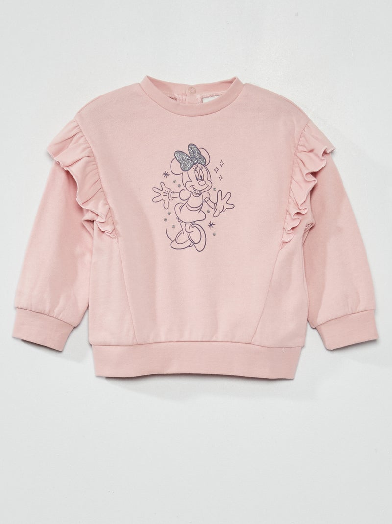 Sweatshirt em algodão com folhos 'Minnie' VIOLETA - Kiabi